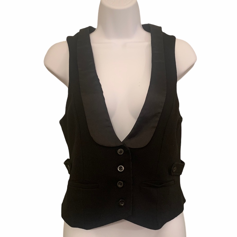 Gap Four-Button Fashion Vest Black Size M